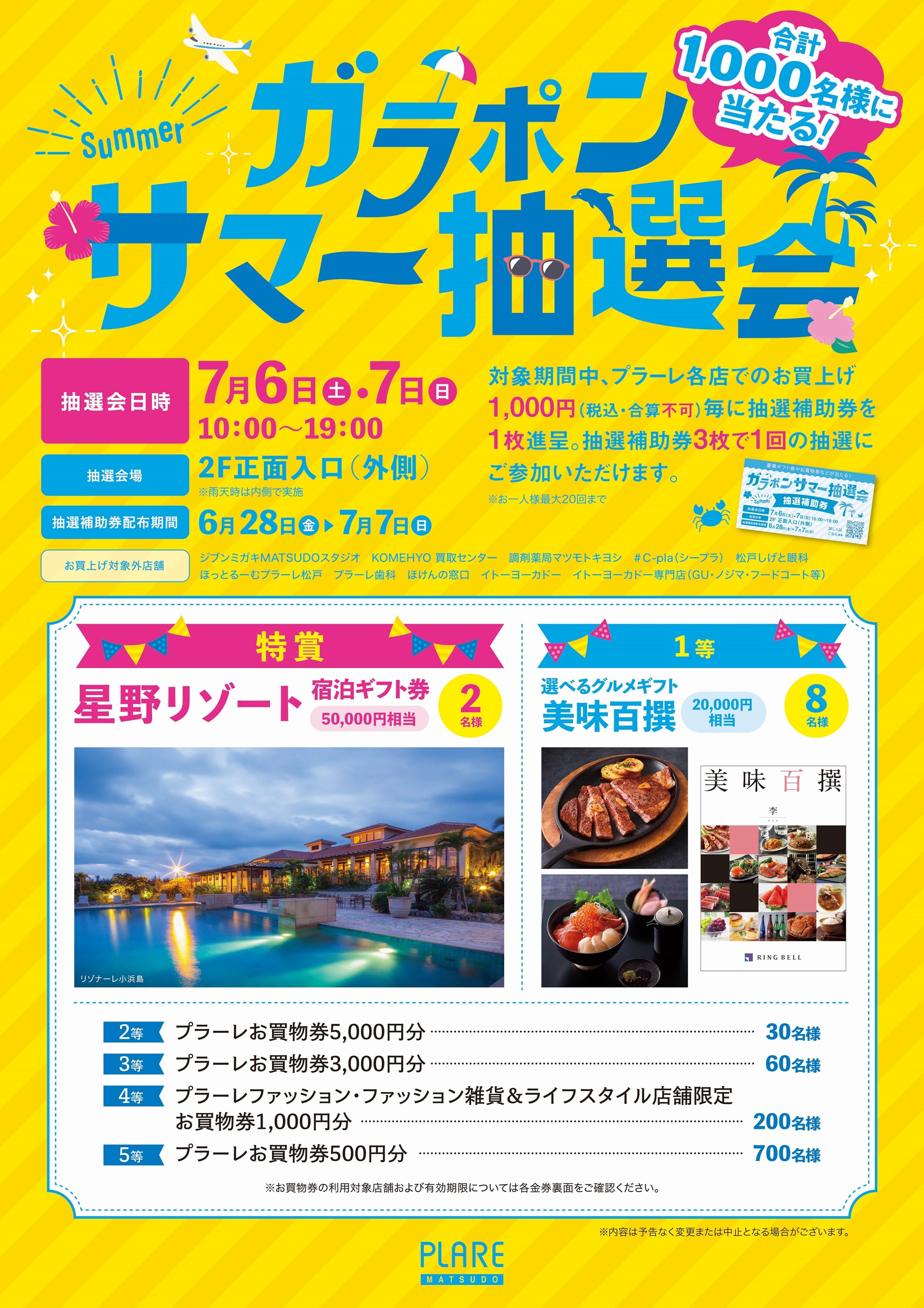 ガラポンサマー抽選会 | プラーレ松戸