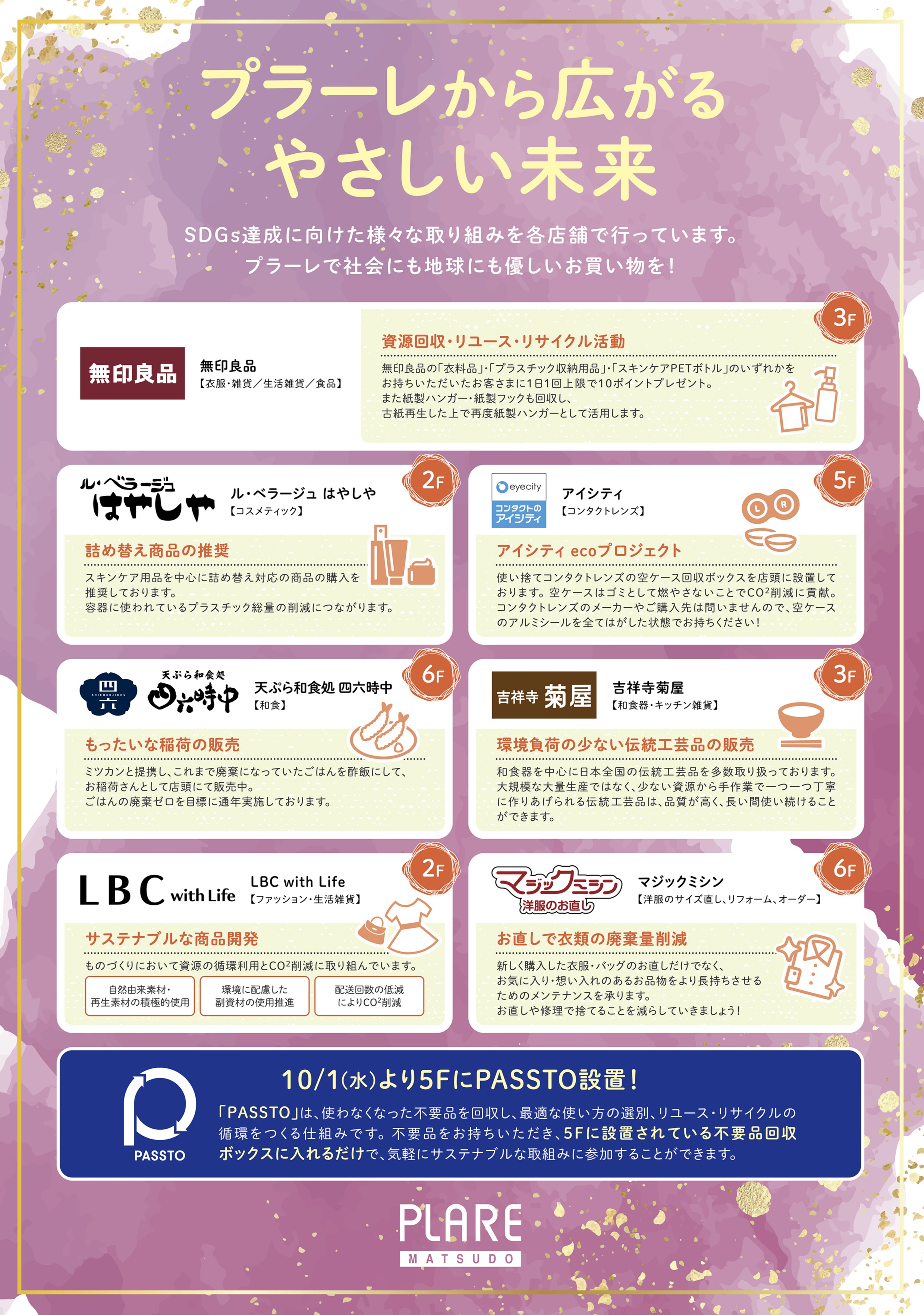 プラーレから広がるやさしい未来（SDSs）